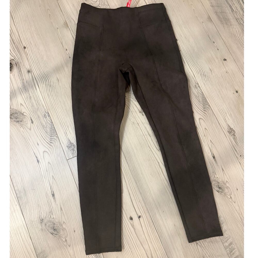 Spanx Faux Suede Leggings Women’s Size Small Petite 20322Q Brown